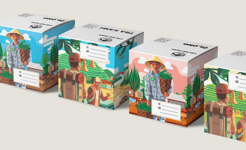 越南设计师的东方美食包装艺术 插画与文字的味觉交响